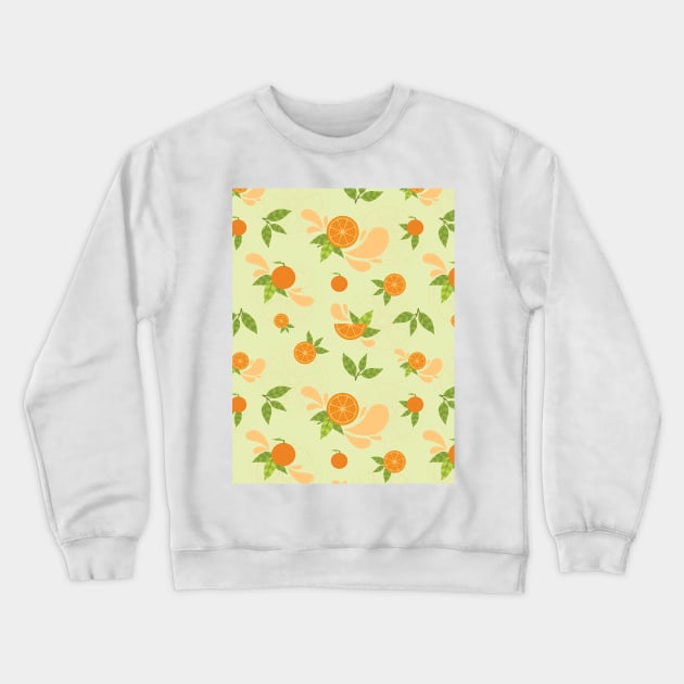 Citrus Splash Seamless Surface Pattern Design Crewneck Sweatshirt by zarya_kiqo